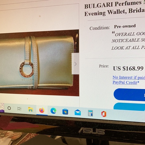 Vintage Bulgari satin evening clutch - Picture 8 of 9